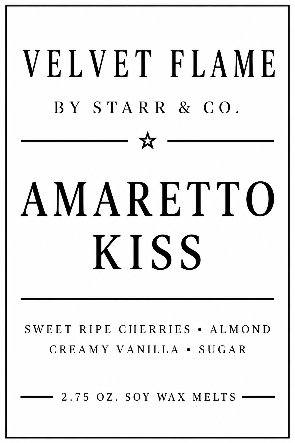 Velvet Flame Amaretto Kiss wax melt product image