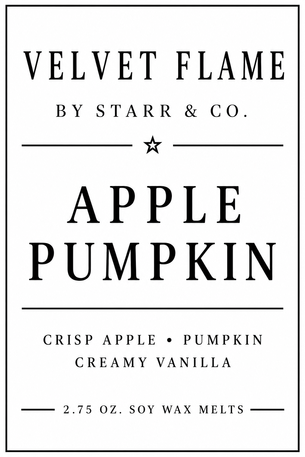 Velvet Flame Apple Pumpkin wax melt product image