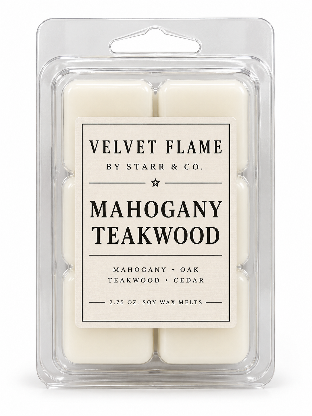 Velvet Flame Mahogany Teakwood wax melt product image