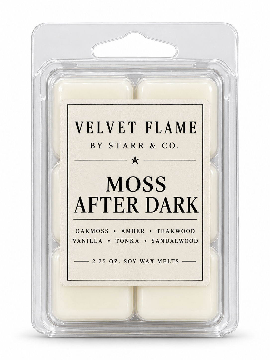 Velvet Flame Moss After Dark wax melt product image