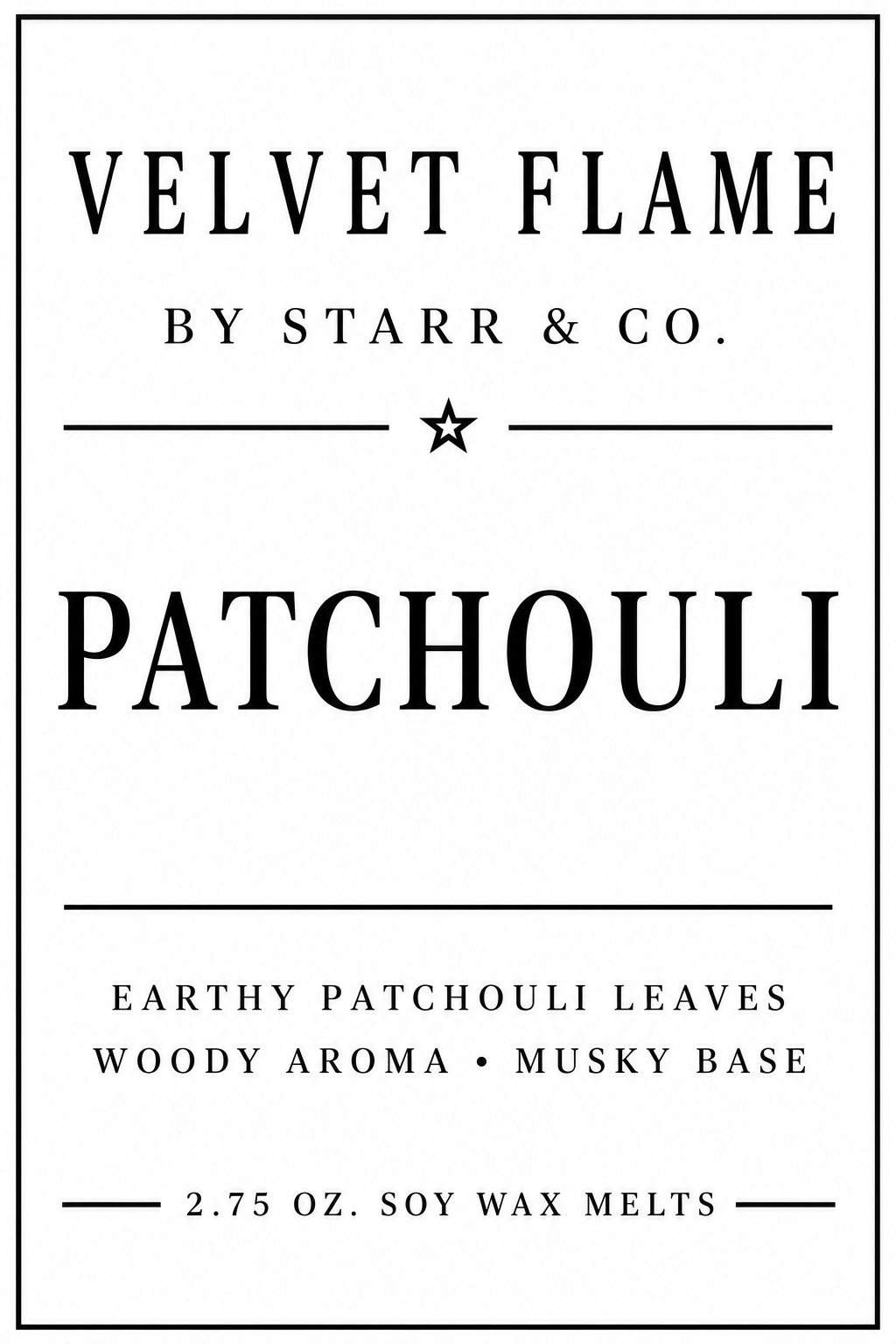 Velvet Flame Patchouli wax melt product image