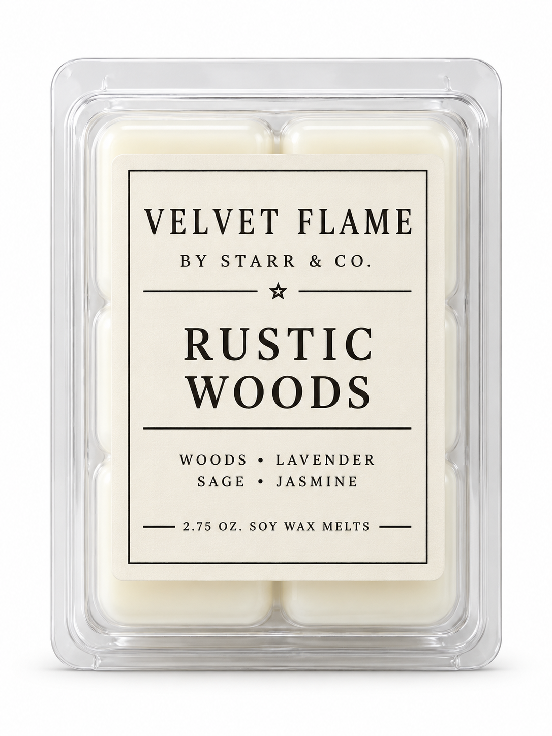 Velvet Flame Rustic Woods wax melt product image